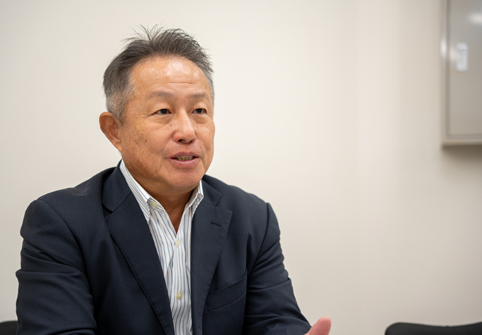 代表インタビューの様子